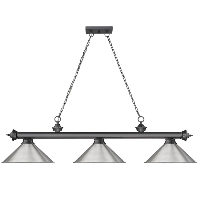 Cordon Linear Pendant with Cone Metal Shade by Z-Lite