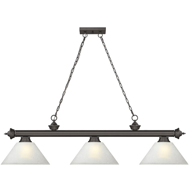 Cordon Linear Pendant with Cone Glass Shade  by Z-Lite