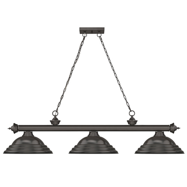 Cordon Linear Pendant with Stepped Metal Shade by Z-Lite