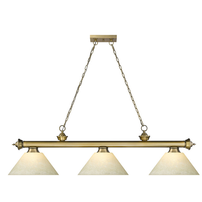 Cordon Linear Pendant with Cone Glass Shade  by Z-Lite