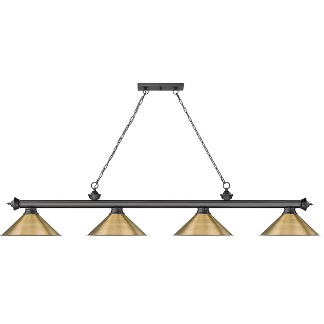 Cordon Linear Pendant with Cone Metal Shade by Z-Lite