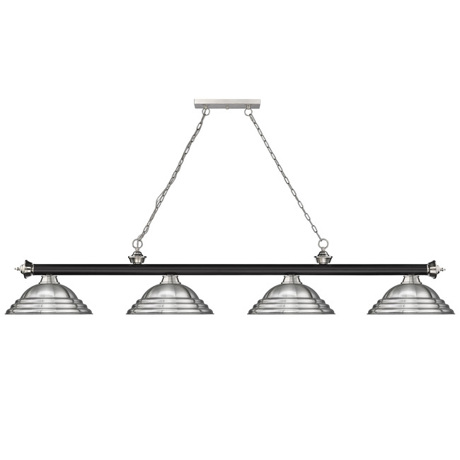 Cordon Linear Pendant with Stepped Metal Shade by Z-Lite