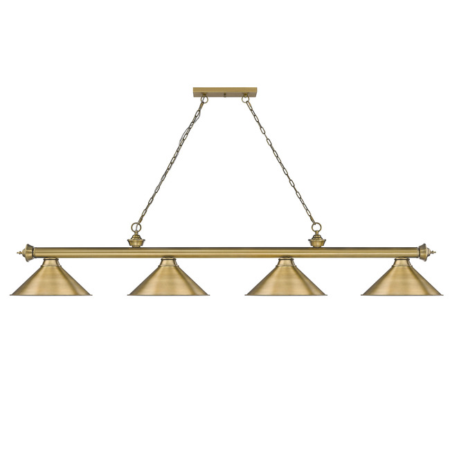 Cordon Linear Pendant with Cone Metal Shade by Z-Lite