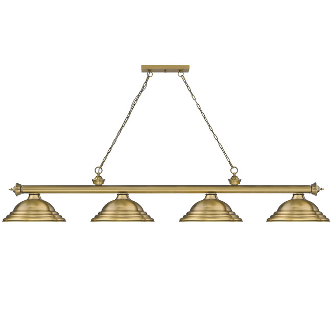 Cordon Linear Pendant with Stepped Metal Shade by Z-Lite