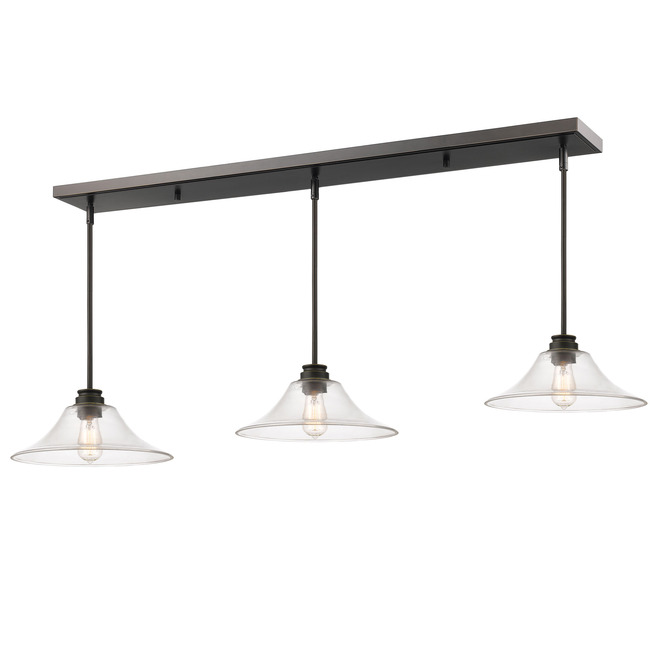 Annora Linear Multi-Light Pendant with Flared Glass Shades by Z-Lite