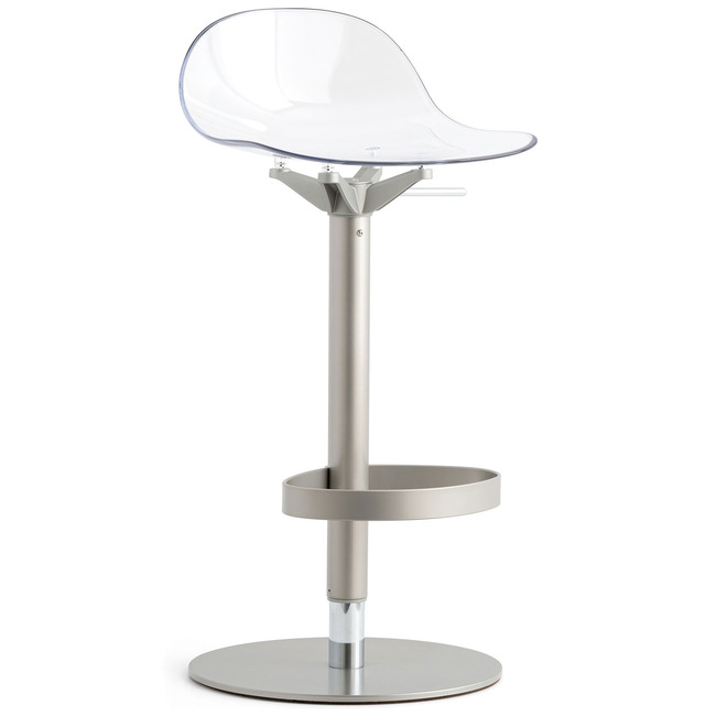 Academy Adjustable Transparent Bar Stool by Connubia
