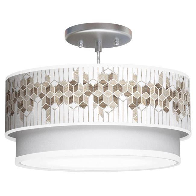 Cube Double Tiered Pendant by Jef Designs