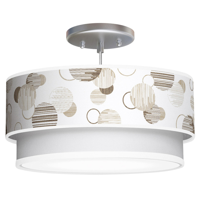 Circle Double Tiered Pendant by Jef Designs