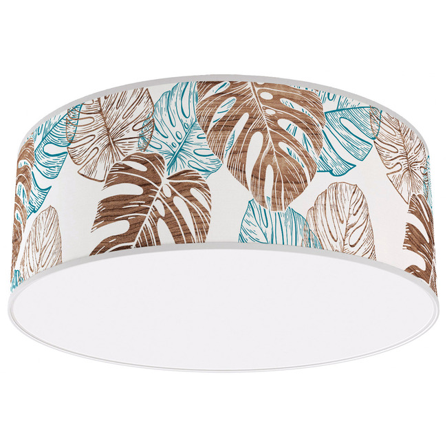 Monstera Drum Ceiling Light by Jef Designs
