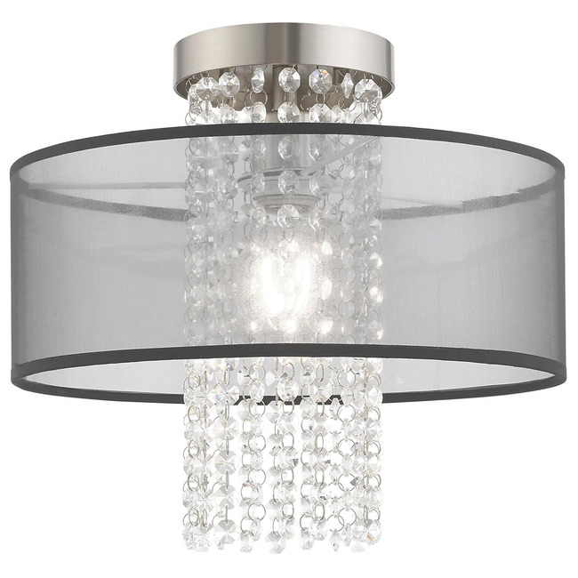 Bella Vista Black Semi Flush Mount by Livex Lighting