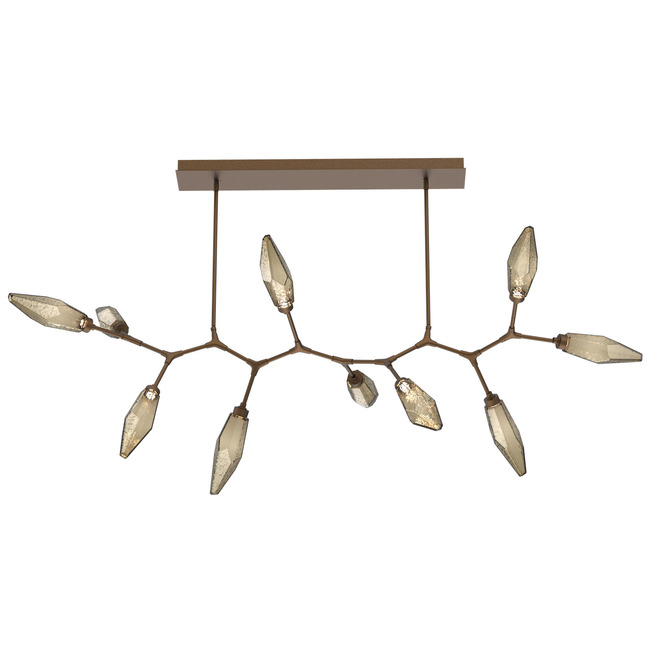 Rock Crystal Modern Branch Chandelier by Hammerton Studio