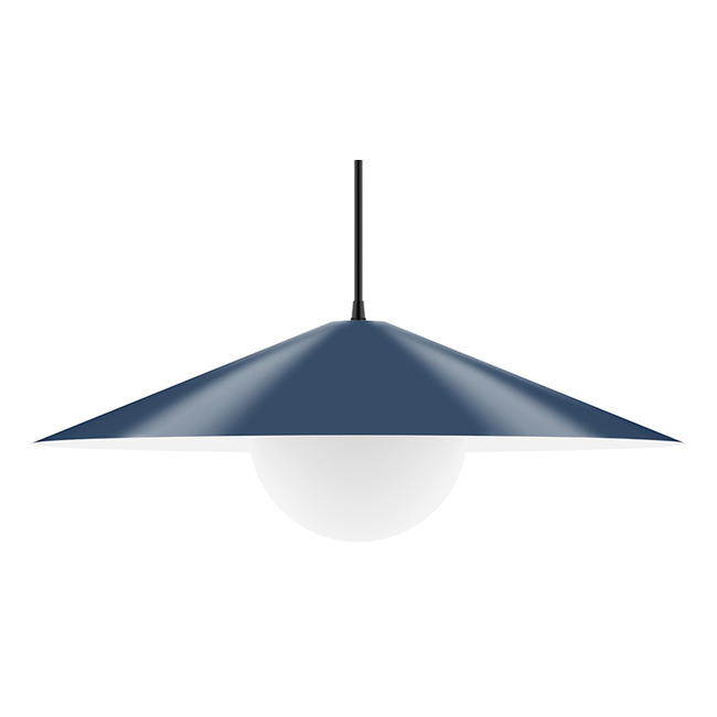 Axis Vessel Cord Hung Pendant with Glass Globe by Montclair Light Works