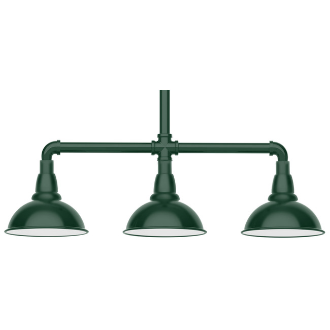 Cafe 3 Light Linear Outdoor Pendant by Montclair Light Works