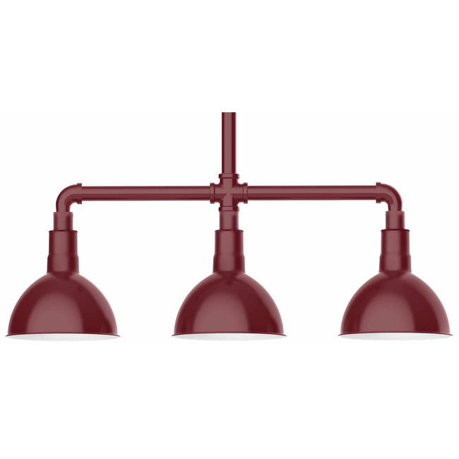 Deep Bowl 3-Light Linear Outdoor Pendant by Montclair Light Works