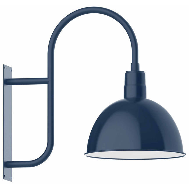 Deep Bowl Curved Arm Outdoor Wall Light by Montclair Light Works
