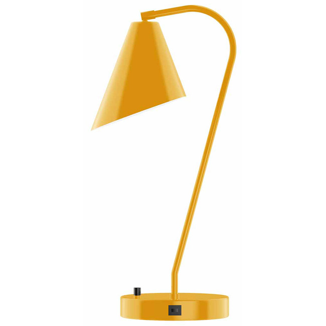 J-Series Angled Cone Table Lamp with USB Port by Montclair Light Works
