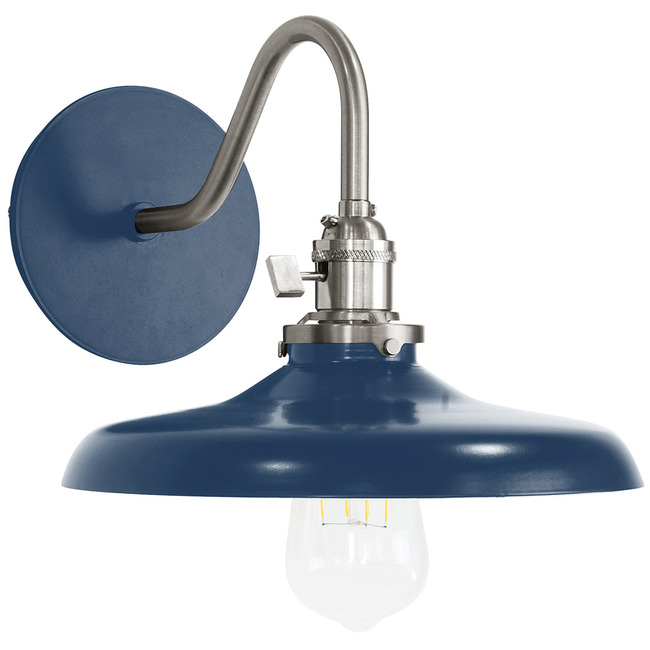 Uno Curved Arm Cap Wall Sconce by Montclair Light Works