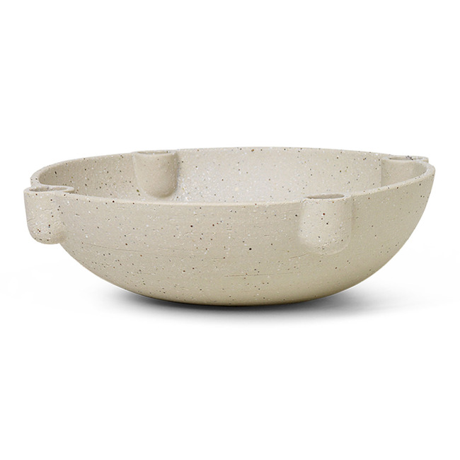 Bowl Ceramic Candle Holder by Ferm Living