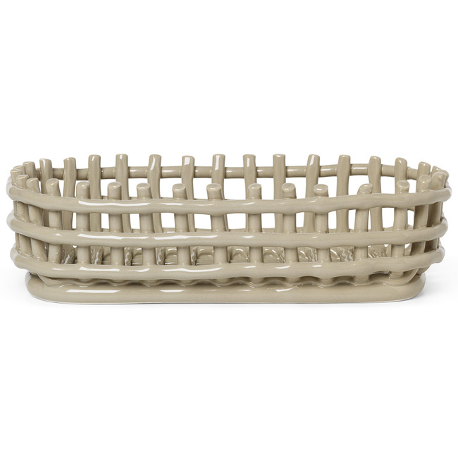 Ceramic Oval Basket by Ferm Living