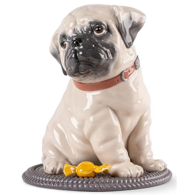 Puppie Pug Sculpture by Lladro