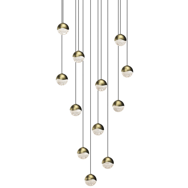 Grapes 12 Light Round Multi-Light Pendant by SONNEMAN - A Way of Light