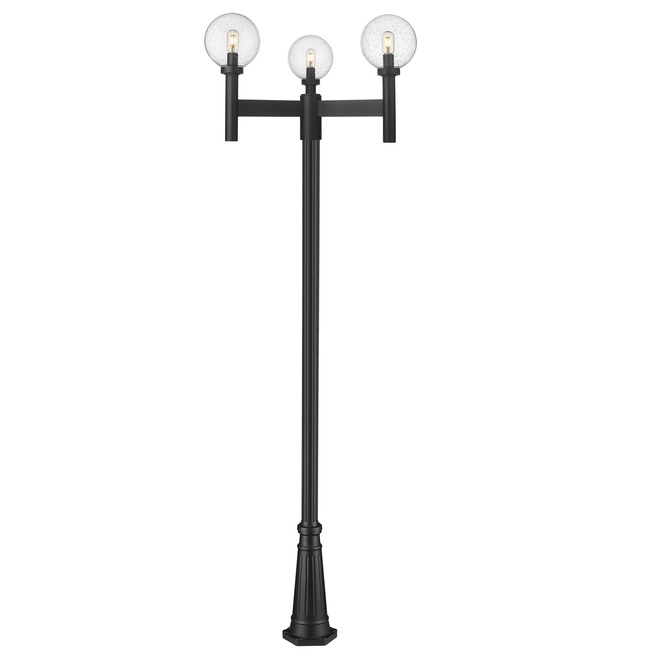 Laurent 3-Light Post Light with Round Post/Hexagon Base by Z-Lite