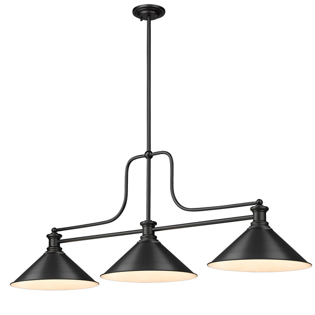 Melange Linear Pendant with Cone Metal Shades by Z-Lite