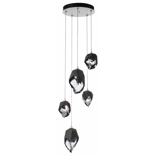 Chrysalis Mixed Shades Round 5 Light Pendant by Hubbardton Forge