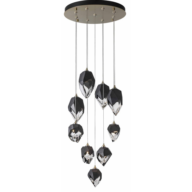 Chrysalis Mixed Shades Round 9 Light Pendant by Hubbardton Forge