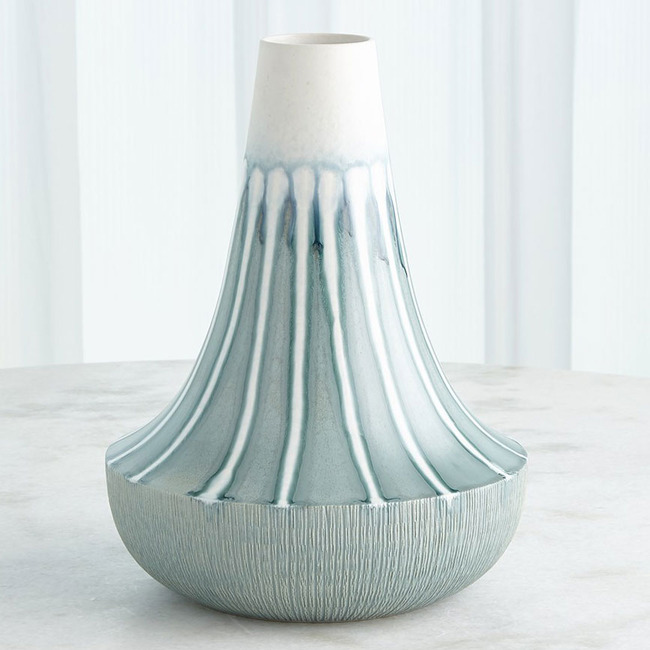 Lamb's Ear Striped Flair Vase by Global Views