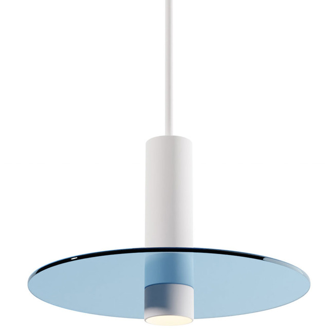 Combi Pendant with Decorative Glass Plate by Koncept Lighting
