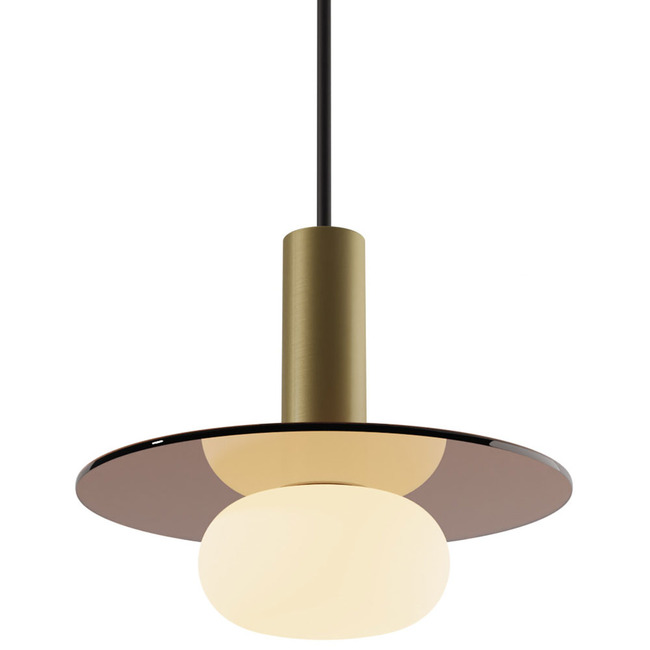 Combi Pendant with Decorative Glass Plate/Glass Ball by Koncept Lighting