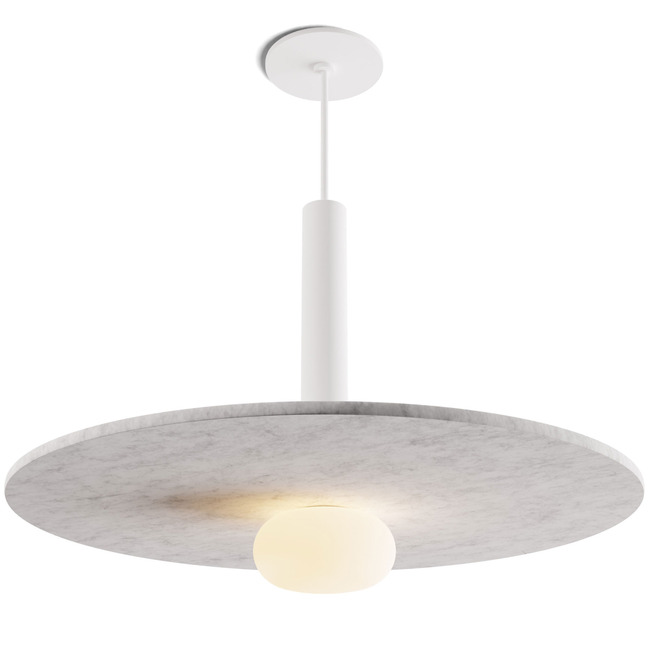 Combi Pendant with Acoustic Panel/Glass Ball by Koncept Lighting