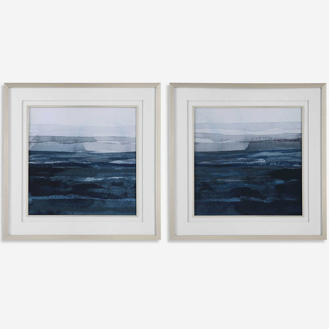 Rising Blue Framed Prints, Set of 2 by Uttermost