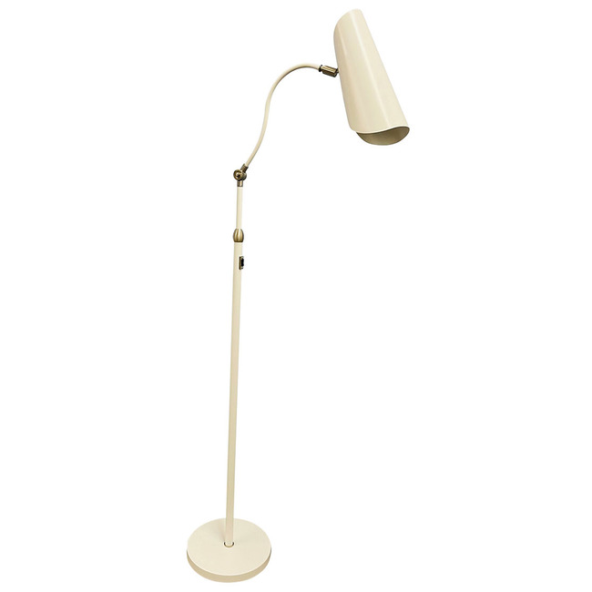House of Troy Logan LED Floor Lamp White Satin Nickel L300 WTSN