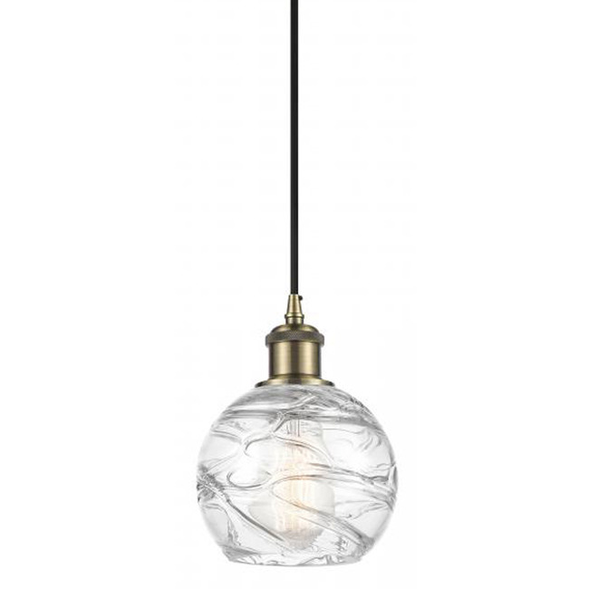 Athens Deco Swirl Brass Pendant by Innovations Lighting
