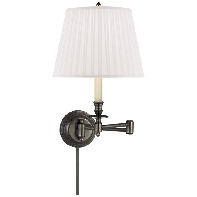 Candle Stick Swing-arm Plug-in Wall Sconce by Visual Comfort Signature