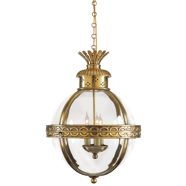 Crown Top Banded Globe Pendant by Visual Comfort Signature
