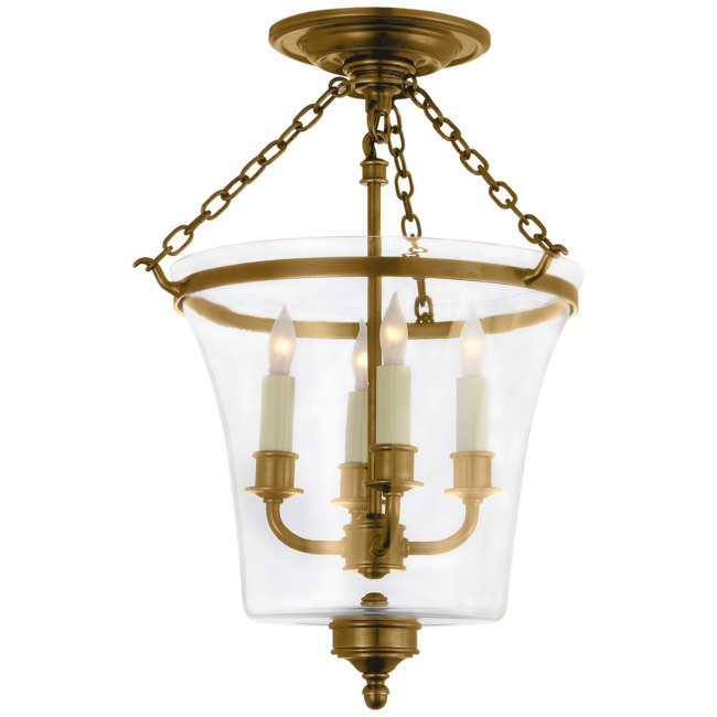 Sussex Bell Jar Semi Flush Ceiling Light by Visual Comfort Signature
