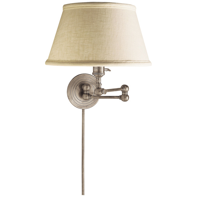 Boston Swing-arm Plug-in Wall Sconce by Visual Comfort Signature
