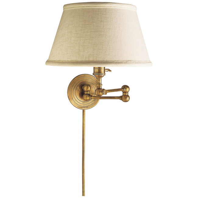 Boston Swing-arm Plug-in Wall Sconce by Visual Comfort Signature