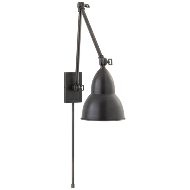 French Library Plug-in Swing Arm Wall Sconce by Visual Comfort Signature
