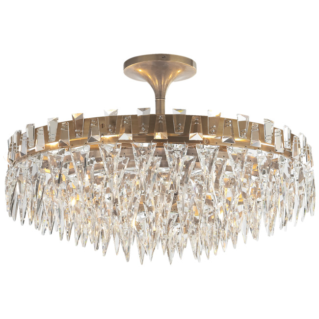 Trillion Semi Flush Ceiling Light by Visual Comfort Signature