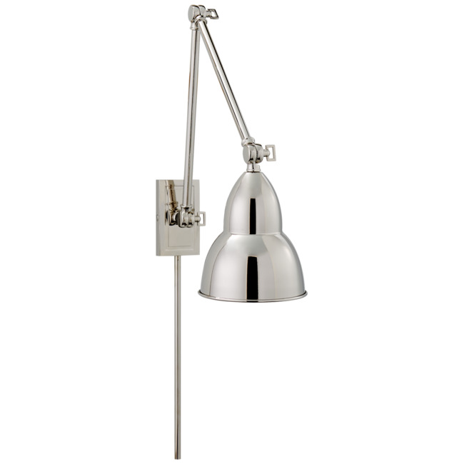 French Library Plug-in Swing Arm Wall Sconce by Visual Comfort Signature