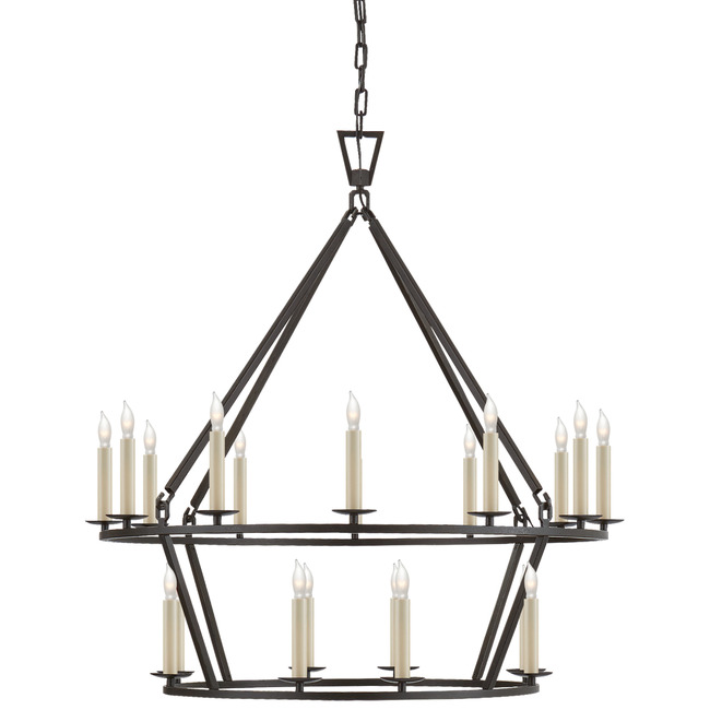 Darlana Two Tiered Ring Chandelier by Visual Comfort Signature