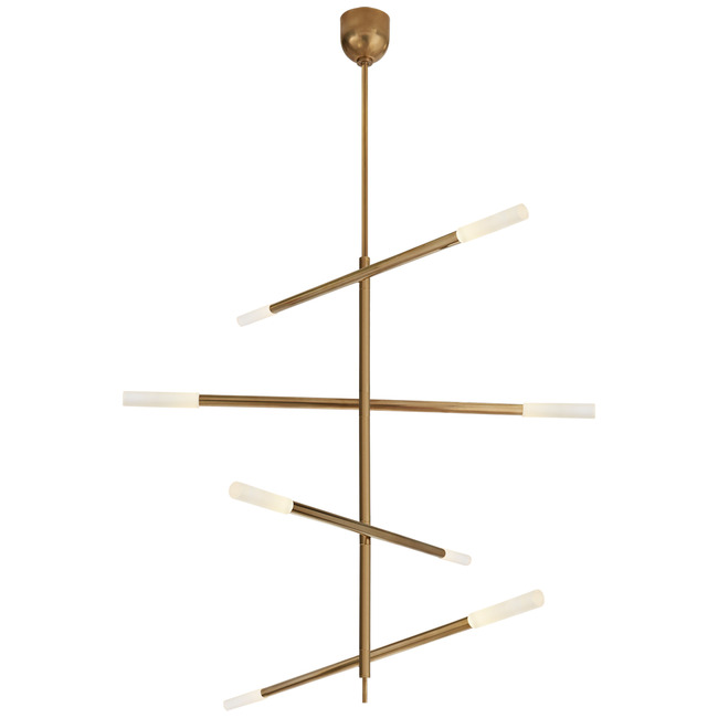 Rousseau Tall Articulating Tube Chandelier by Visual Comfort Signature