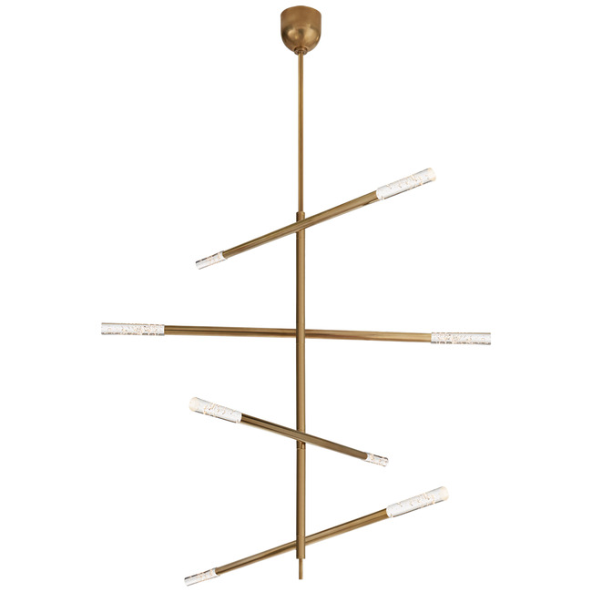 Rousseau Tall Articulating Tube Chandelier by Visual Comfort Signature
