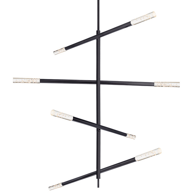 Rousseau Tall Articulating Tube Chandelier by Visual Comfort Signature