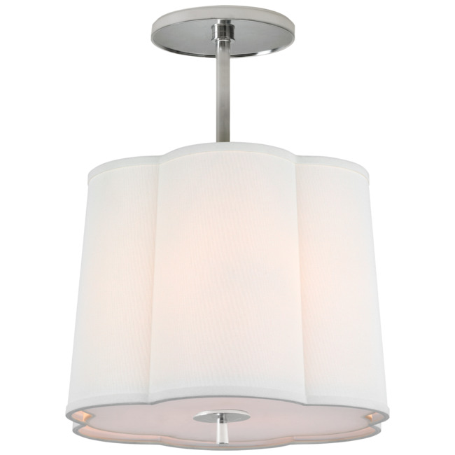 Simple Scallop Semi Flush Ceiling Light by Visual Comfort Signature