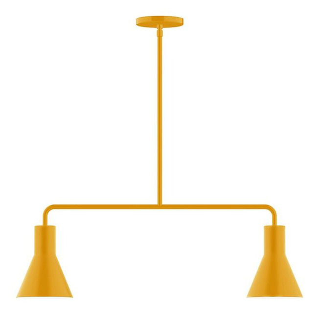 Axis Flare Stem Hung Linear Multi-Light Pendant by Montclair Light Works